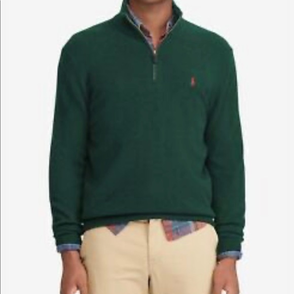 Polo Ralph Lauren Other - Men’s POLO By RALPH LAUREN Green 1/4 Zip Sweater